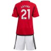 Conjunto (Camiseta+Pantalón Corto) Manchester United Antony 21 Primera Equipación 23-24 - Niño